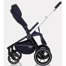 Коляска 2 в 1 Mowbaby Zoom PU, RA086 Silver Black (Черный)