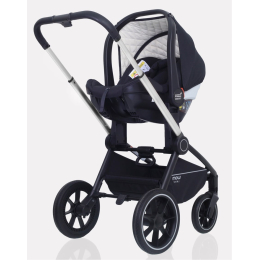 Коляска 3 в 1 Mowbaby Zoom PU, RA087 Silver Black (Черный)