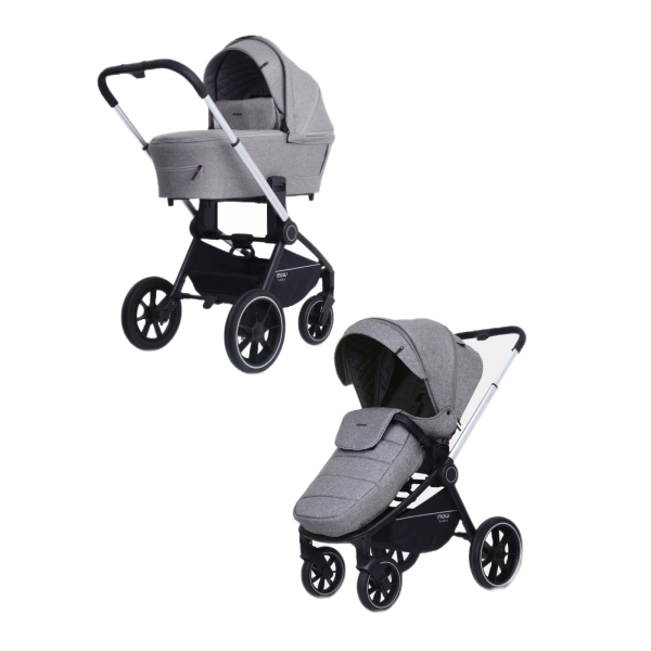 Коляска 2 в 1 Mowbaby Zoom PU, RA086 Silver Beige (Бежевый)