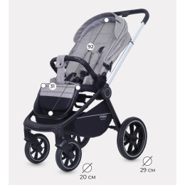 Коляска 2 в 1 Mowbaby Zoom PU, RA086 Silver Beige (Бежевый)