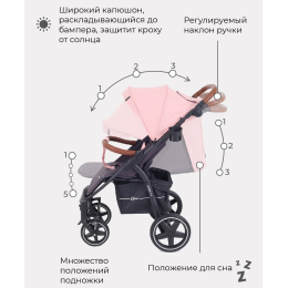 Прогулочная коляска Rant Alpine Star, RA450 Cloud Pink (Розовый)