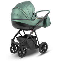 Коляска 2 в 1 Camarelo Zeo Eco, ZEO-04, изумрудный (эко-кожа 100%)