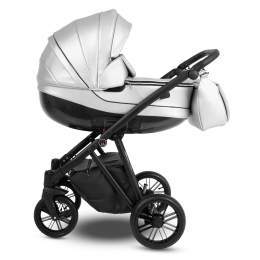 Коляска 2 в 1 Camarelo Zeo Eco, ZEO-07, серебро (эко-кожа 100%)