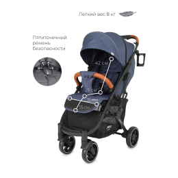 Прогулочная коляска Mowbaby Smart, MB101 Blue (Синий)