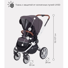 Коляска 2 в 1 Rant Flex 2022, RA070 Moon Grey (Темно-серый)