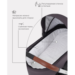 Коляска 2 в 1 Rant Flex 2022, RA070 Moon Grey (Темно-серый)