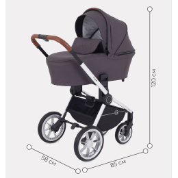 Коляска 2 в 1 Rant Flex 2022, RA070 Moon Grey (Темно-серый)
