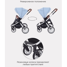 Коляска 2 в 1 Rant Flex 2022, RA070 Pacific Blue (Голубой)