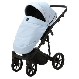 Коляска 2 в 1 Adamex Mobi Deluxe, SD-3 (голубая+голубая перл. эко-кожа)