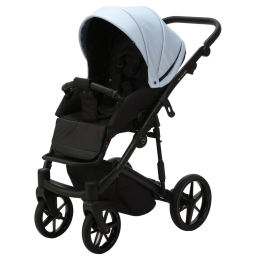 Коляска 2 в 1 Adamex Mobi Deluxe, SD-3 (голубая+голубая перл. эко-кожа)
