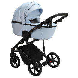 Коляска 3 в 1 Adamex Mobi Deluxe, SD-3 (голубая+голубая перл. эко-кожа)