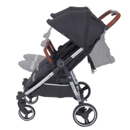 Прогулочная коляска для двойни Mowbaby Tandem, Black (Черный)