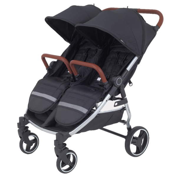 Прогулочная коляска для двойни Mowbaby Tandem, Black (Черный)