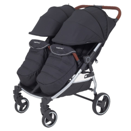 Прогулочная коляска для двойни Mowbaby Tandem, Black (Черный)
