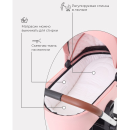 Коляска 2 в 1 Rant Flex 2022, RA070 Cloud Pink (Розовый)