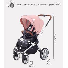 Коляска 3 в 1 Rant Flex 2022, RA070 Cloud Pink (Розовый)
