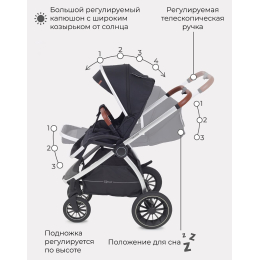 Коляска 2 в 1 Rant Cruise, RA320, Midnight Black (Черный)