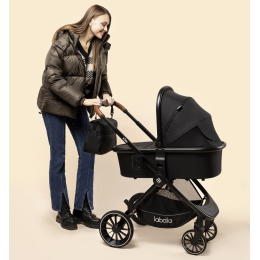 Коляска 2 в 1 Labala Born, 01BLA, Black (черный)