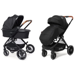 Коляска 2 в 1 Labala Born, 01BLA, Black (черный)