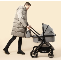 Коляска 2 в 1 Labala Born, 07LGR, Light grey (серый)