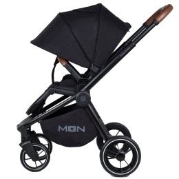 Коляска 2 в 1 Moon ReSea Kombi, 851, Black Melange (черный) 