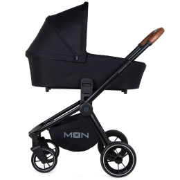 Коляска 2 в 1 Moon ReSea Kombi, 851, Black Melange (черный) 