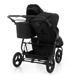 Коляска для двойни (2 люльки и 2 сиденья) Bumbleride Indie Twin цвет Matte Black