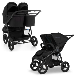 Коляска для двойни (2 люльки и 2 сиденья) Bumbleride Indie Twin цвет Matte Black