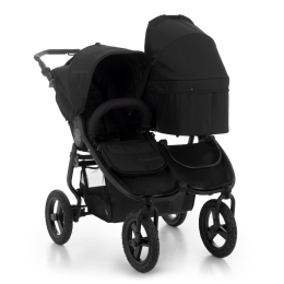 Коляска для двойни (2 люльки и 2 сиденья) Bumbleride Indie Twin цвет Matte Black