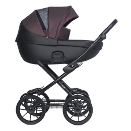 Коляска 2 в 1 Riko Basic Pacco Classic, 01 Plum (сливовый-черный)