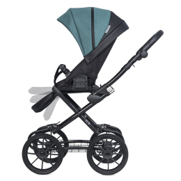 Коляска 2 в 1 Riko Basic Pacco Classic, 03 Lagoon (бирюзовый-черный)