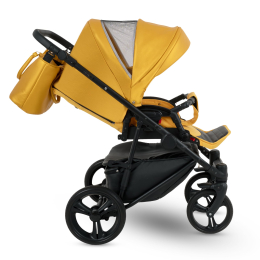 Коляска 2 в 1 Camarelo Tisso, TIS-02, лимонный (эко-кожа)