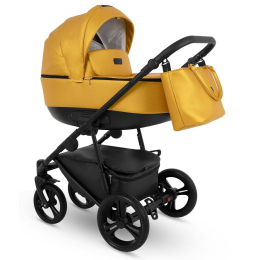Коляска 2 в 1 Camarelo Tisso, TIS-02, лимонный (эко-кожа)