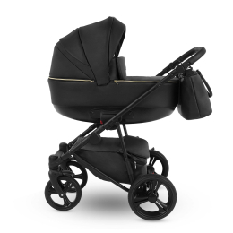 Коляска 2 в 1 Camarelo Tisso, TIS-07, чёрная (эко-кожа)