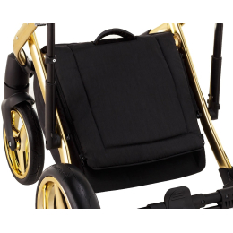 Коляска 2 в 1 Adamex Luciano Deluxe Gold Poler, Y85 черный+черная кожа