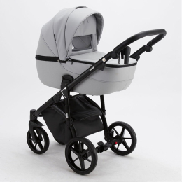Коляска 3 в 1 Adamex Mateo 100% эко-кожа, SA-3 серая кожа
