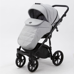 Коляска 3 в 1 Adamex Mateo 100% эко-кожа, SA-3 серая кожа