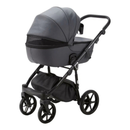 Коляска 3 в 1 Adamex Mateo 100% эко-кожа, SA-5 (темно-серый)