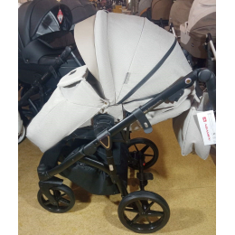 Коляска 3 в 1 Adamex Mateo Lux, tsb-5 бежевый/коричневая кожа