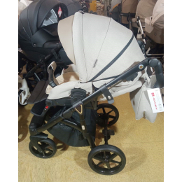 Коляска 3 в 1 Adamex Mateo Lux, tsb-5 бежевый/коричневая кожа