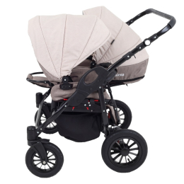 Коляска для двойни 2 в 1 Rant Siena Duo, 02 коричневый-бежевый