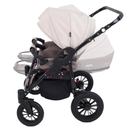 Коляска для двойни 2 в 1 Rant Siena Duo, 02 коричневый-бежевый
