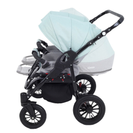 Коляска для двойни 2 в 1 Rant Siena Duo, 08 серый-ментоловый