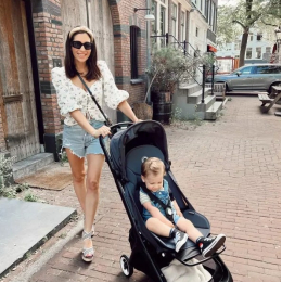 Прогулочная коляска Bugaboo Butterfly Stormy Blue с бампером