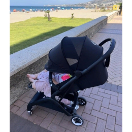 Прогулочная коляска Bugaboo Butterfly Midnight Black с бампером