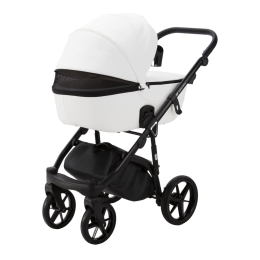 Коляска 3 в 1 Adamex Bibione Deluxe SA-1, Белая эко-кожа