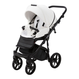 Коляска 3 в 1 Adamex Bibione Deluxe SA-1, Белая эко-кожа