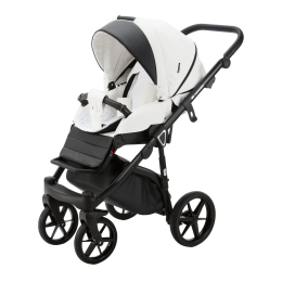 Коляска 3 в 1 Adamex Bibione Deluxe SD-1, Черно-белая эко-кожа