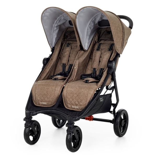 Прогулочная коляска для двойни Valco Baby Slim Twin, Cappuccino (коричневый)