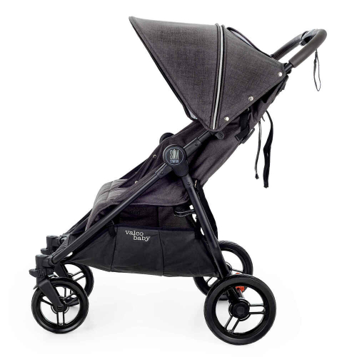 Прогулочная коляска для двойни Valco Baby Slim Twin, Charcoal (графитовый)